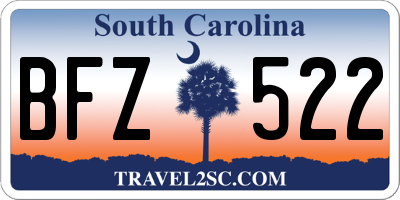 SC license plate BFZ522