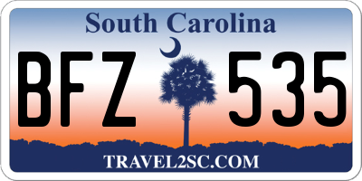 SC license plate BFZ535