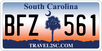 SC license plate BFZ561