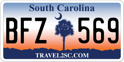 SC license plate BFZ569