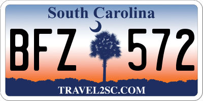 SC license plate BFZ572
