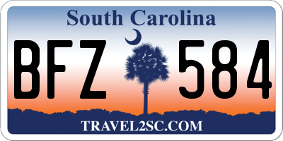 SC license plate BFZ584