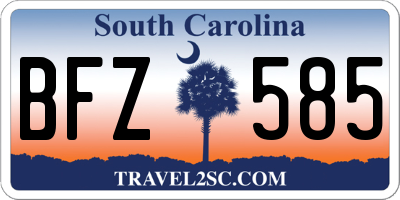 SC license plate BFZ585
