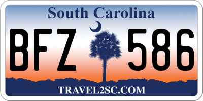 SC license plate BFZ586
