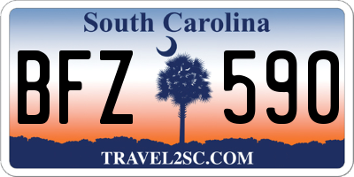 SC license plate BFZ590