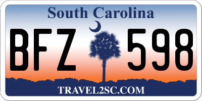 SC license plate BFZ598