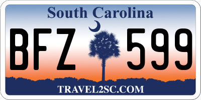SC license plate BFZ599