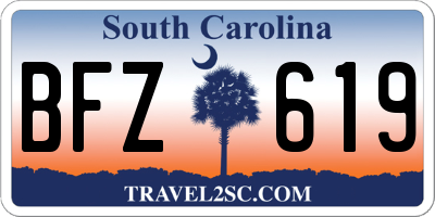 SC license plate BFZ619