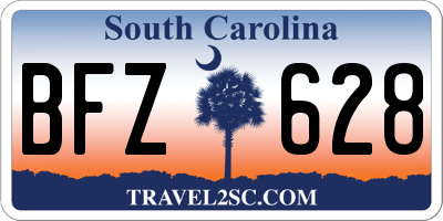 SC license plate BFZ628