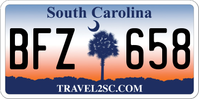 SC license plate BFZ658