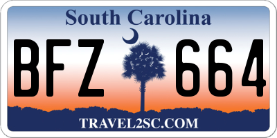SC license plate BFZ664