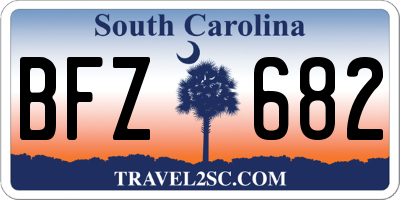 SC license plate BFZ682