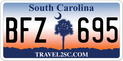 SC license plate BFZ695