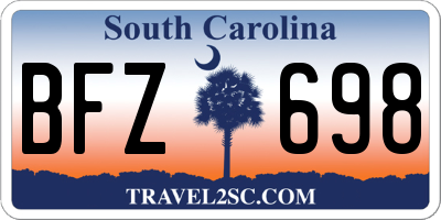 SC license plate BFZ698