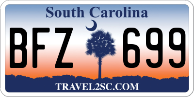 SC license plate BFZ699