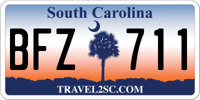 SC license plate BFZ711