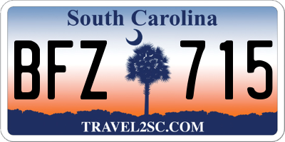 SC license plate BFZ715