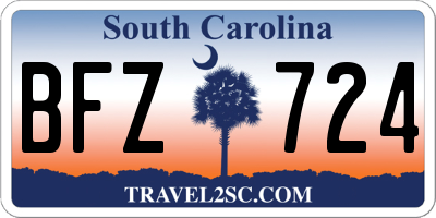 SC license plate BFZ724