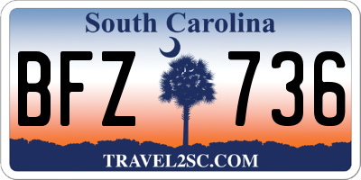 SC license plate BFZ736