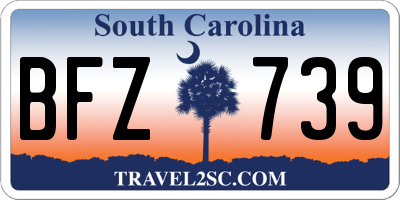 SC license plate BFZ739
