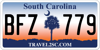 SC license plate BFZ779