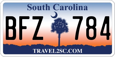 SC license plate BFZ784