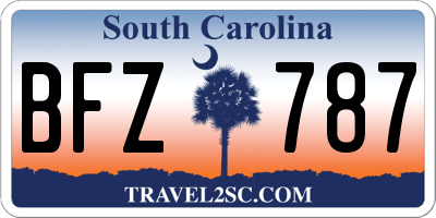SC license plate BFZ787