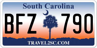 SC license plate BFZ790