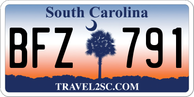 SC license plate BFZ791