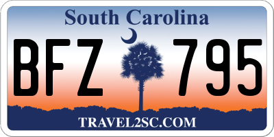 SC license plate BFZ795