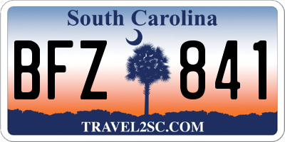 SC license plate BFZ841