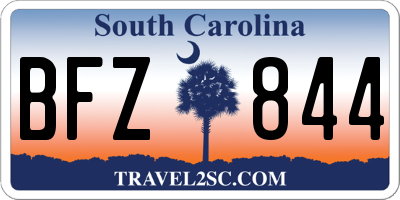 SC license plate BFZ844