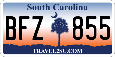 SC license plate BFZ855