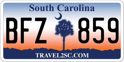 SC license plate BFZ859