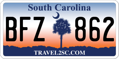 SC license plate BFZ862