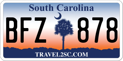 SC license plate BFZ878