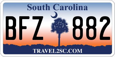 SC license plate BFZ882