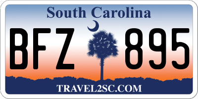 SC license plate BFZ895