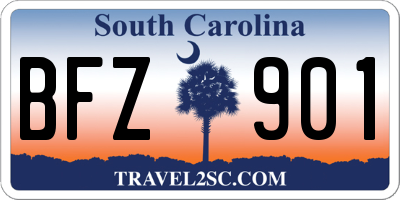 SC license plate BFZ901