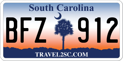 SC license plate BFZ912
