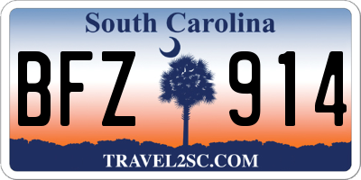 SC license plate BFZ914