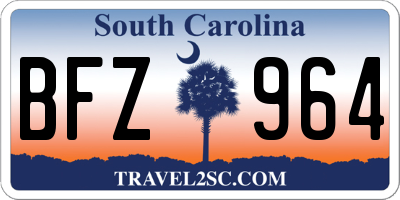 SC license plate BFZ964