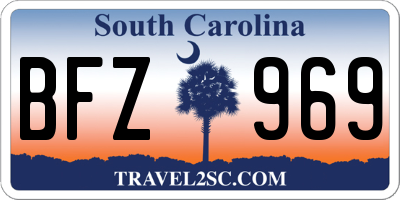 SC license plate BFZ969