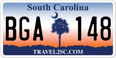 SC license plate BGA148