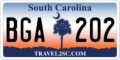 SC license plate BGA202
