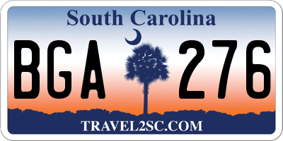 SC license plate BGA276