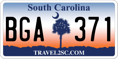 SC license plate BGA371