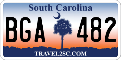 SC license plate BGA482
