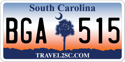 SC license plate BGA515