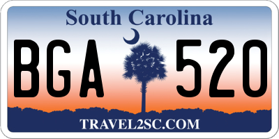 SC license plate BGA520